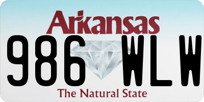 AR license plate 986WLW