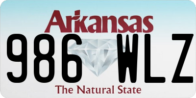 AR license plate 986WLZ
