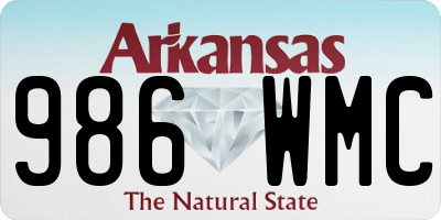 AR license plate 986WMC