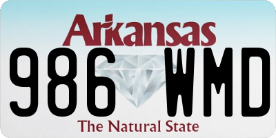 AR license plate 986WMD