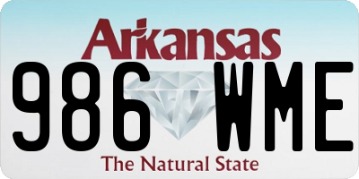 AR license plate 986WME