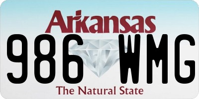 AR license plate 986WMG