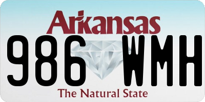AR license plate 986WMH