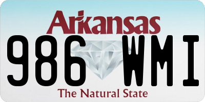AR license plate 986WMI