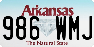 AR license plate 986WMJ