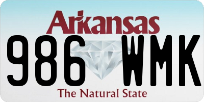 AR license plate 986WMK