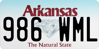 AR license plate 986WML