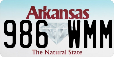 AR license plate 986WMM