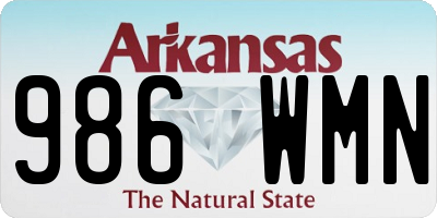 AR license plate 986WMN
