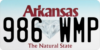 AR license plate 986WMP