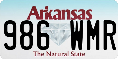 AR license plate 986WMR