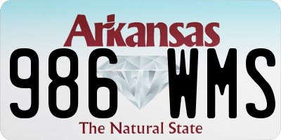 AR license plate 986WMS