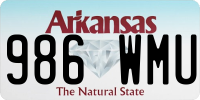 AR license plate 986WMU