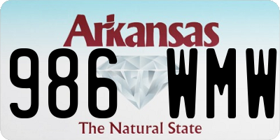 AR license plate 986WMW