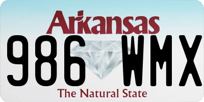 AR license plate 986WMX