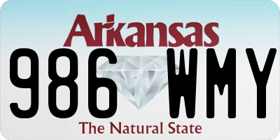 AR license plate 986WMY