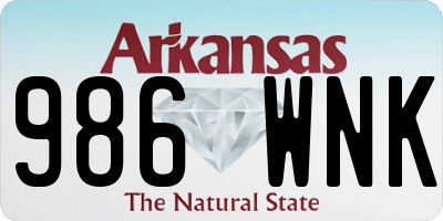 AR license plate 986WNK