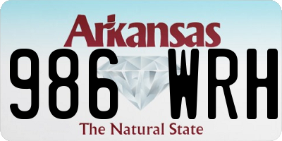 AR license plate 986WRH