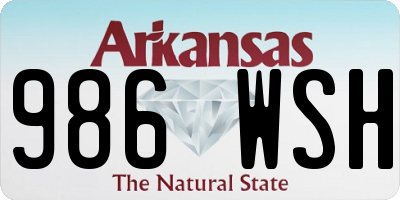 AR license plate 986WSH