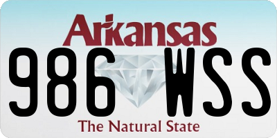 AR license plate 986WSS