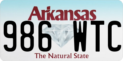 AR license plate 986WTC