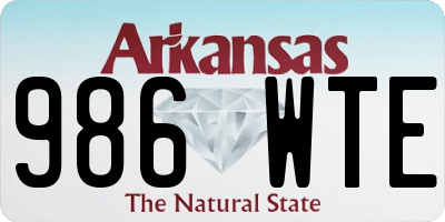 AR license plate 986WTE