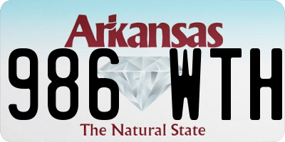 AR license plate 986WTH