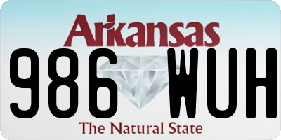 AR license plate 986WUH