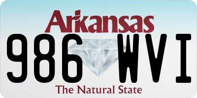 AR license plate 986WVI