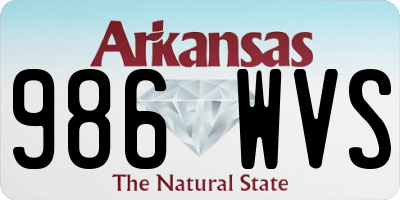 AR license plate 986WVS