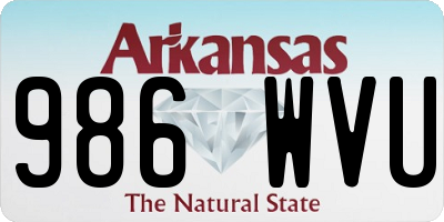 AR license plate 986WVU