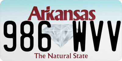 AR license plate 986WVV