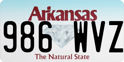AR license plate 986WVZ