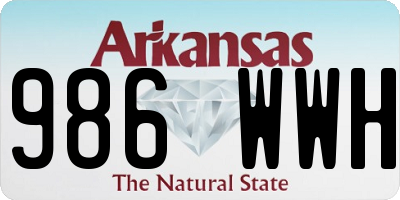 AR license plate 986WWH