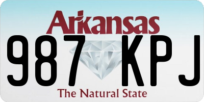 AR license plate 987KPJ