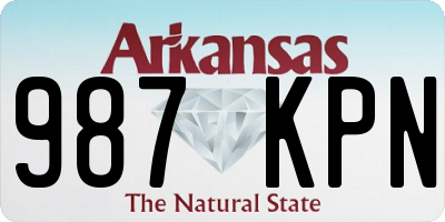 AR license plate 987KPN