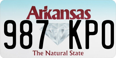 AR license plate 987KPO