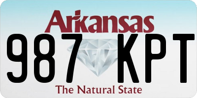 AR license plate 987KPT