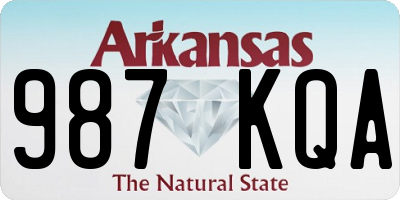 AR license plate 987KQA