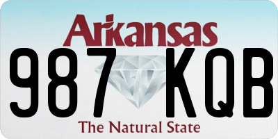 AR license plate 987KQB