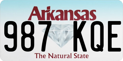 AR license plate 987KQE