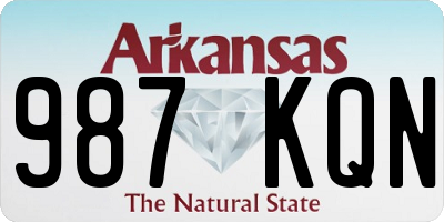 AR license plate 987KQN
