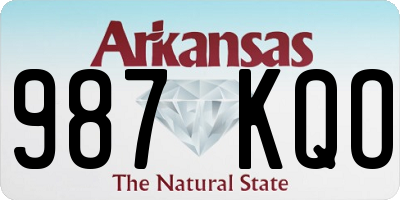AR license plate 987KQO