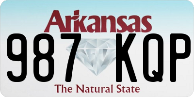 AR license plate 987KQP