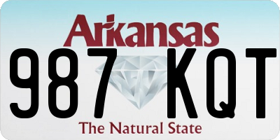 AR license plate 987KQT