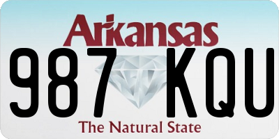 AR license plate 987KQU