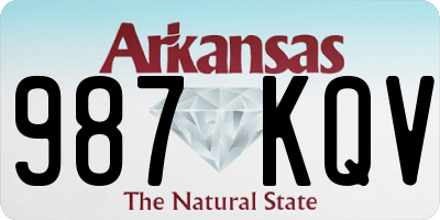 AR license plate 987KQV