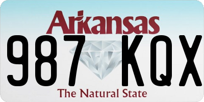 AR license plate 987KQX