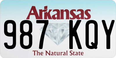 AR license plate 987KQY
