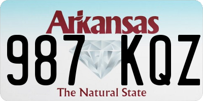 AR license plate 987KQZ